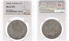 Austria - Empire - Franz Joseph I (1848-1916) - 2 Florin (2 Gulden) 1864-A (KM2230, Her.488, ANK34) - Obv: Laureate head right / Rev: Crowned double h...