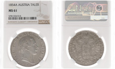 Austria - Empire - Franz Joseph I (1848-1916) - Taler 1854-A (KM2243.1, Her.426, ANK42) - Obv: Laureate head right / Rev: Crowned double headed imperi...