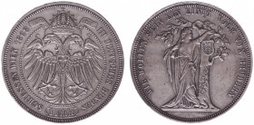 Austria - Empire - Franz Joseph I (1848-1916) - Feintaler 1868 - 3rd German Bundesschiessen (Her.482, ANK53, Thun461) - Obv: Crowned double headed imp...