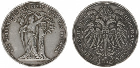 Austria - Empire - Franz Joseph I (1848-1916) - Feintaler 1868 - 3rd German Bundesschiessen (Her.482, ANK53, Thun461) - Obv: Crowned double headed imp...