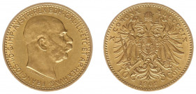 Austria - Empire - Franz Joseph I (1848-1916) - 10 Corona 1909 - Schwartz (KM2816, Her.388, Fr.513) - Obv: Head right / Rev: Crowned double headed imp...