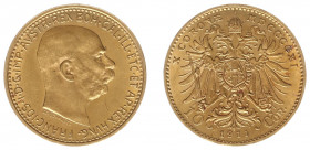 Austria - Empire - Franz Joseph I (1848-1916) - 10 Corona 1911 - Schwartz (KM2816, Her.390, Fr.513) - Obv: Head right / Rev: Crowned double headed imp...