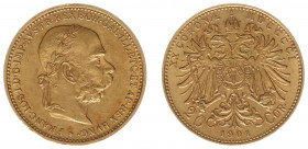 Austria - Empire - Franz Joseph I (1848-1916) - 20 Corona 1901 (KM2806, Her.337, Fr.504) - Obv: Laureate head right / Rev: Crowned double headed imper...