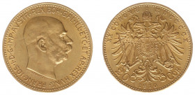 Austria - Empire - Franz Joseph I (1848-1916) - 20 Corona 1910 - Schwartz (KM2818, Her.345, Fr.509) - Obv: Head right / Rev: Crowned double headed imp...