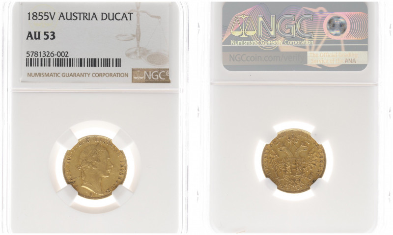 Austria - Empire - Franz Joseph I (1848-1916) - Ducat 1855-V, Venice (KM2263, He...