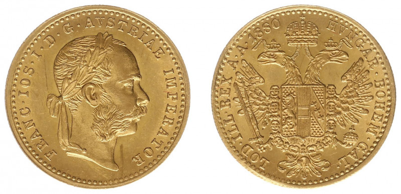 Austria - Empire - Franz Joseph I (1848-1916) - Ducat 1880 (KM2267, Her.149, Fr....