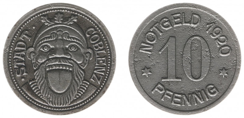 Deutschland - Emergency coins - Public Authorities - Coblenz 10 Pfennig 1920 TRI...