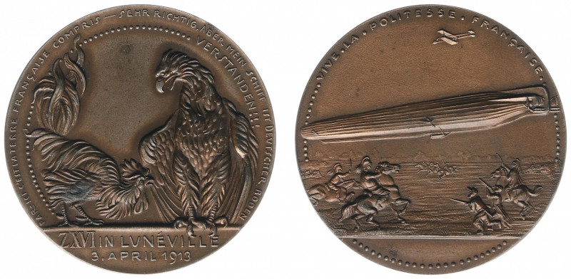 Deutschland - Medals & Tokens - Karl Goetz - 1913 - Medal 'Landing of Zeppelin X...