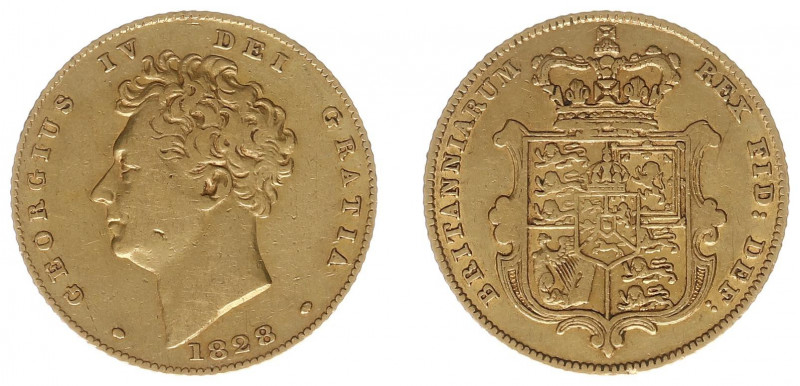 England - House of Hanover (1714-1901) - George IV (1820-1830) - Half-Sovereign ...