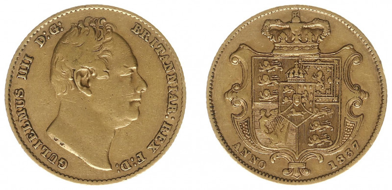 England - House of Hanover (1714-1901) - William IV (1830-1837) - Sovereign 1837...