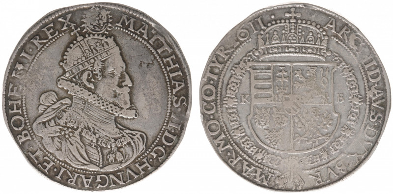 Hungary - Matthias (1608-1619) - Taler 1611-KB, Kremnitz (KM34, Husz.1107, Dav.3...