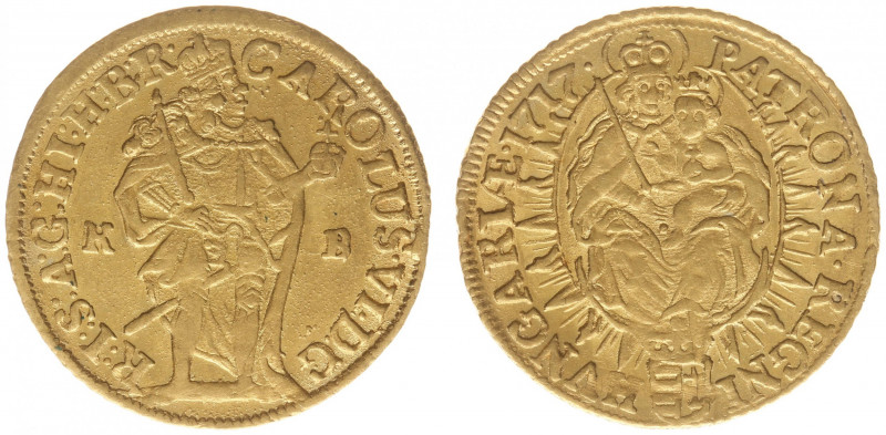 Hungary - Karl VI (1711-1740) - Ducat 1717-KB (KM291, Her.144, Husz.1585, Fr.171...