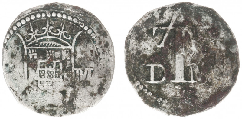 India - Portuguese - Goa - Felipe III (1621-1640) - Tanga nd. (G.09.01) - Obv: C...