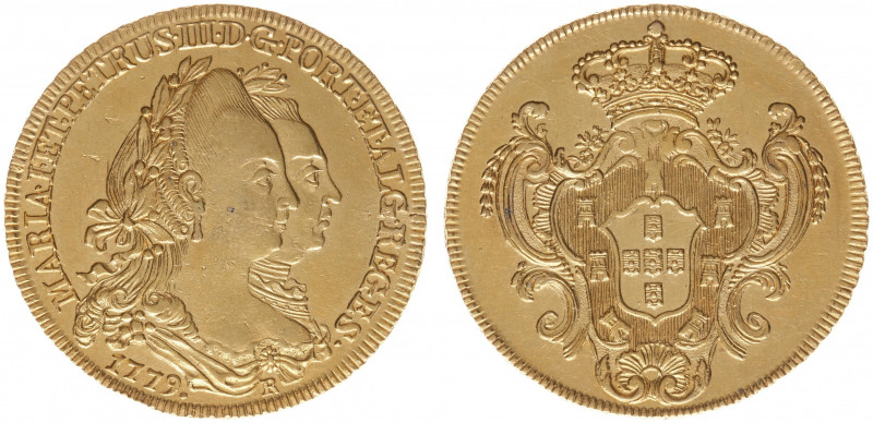 Portugal - Maria I and Pedro III (1777-1786) - 4 Escudos (Peça or 6400 Reis) 177...