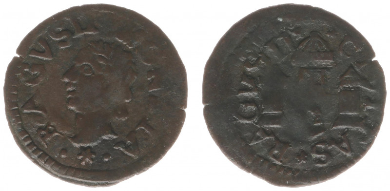 Ragusa - Republic (1358-1808) - AE Follaro nd., 4th type (Barac28) - Obv: Laurea...