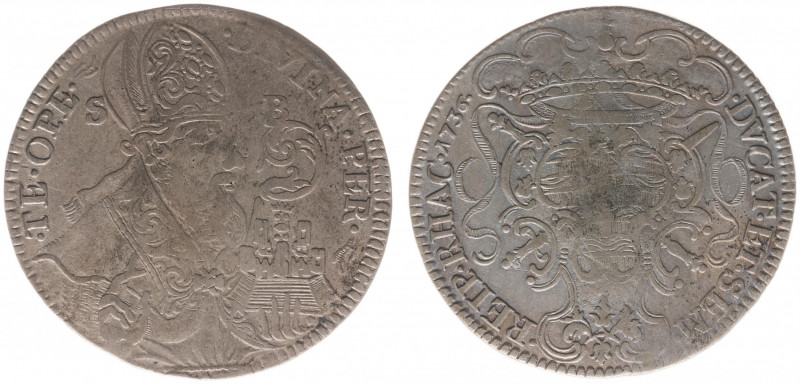 Ragusa - Republic (1358-1808) - Tallero (Ducat et Sem) 1736-SB (KM16, Mandic16.7...