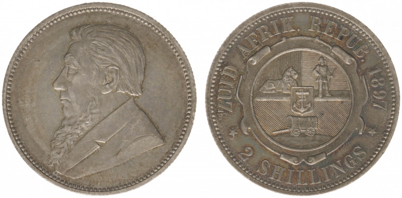 South Africa - Zuid-Afrikaansche Republiek - 2½ Shillings 1897 (KM7, HernZ35) - ...