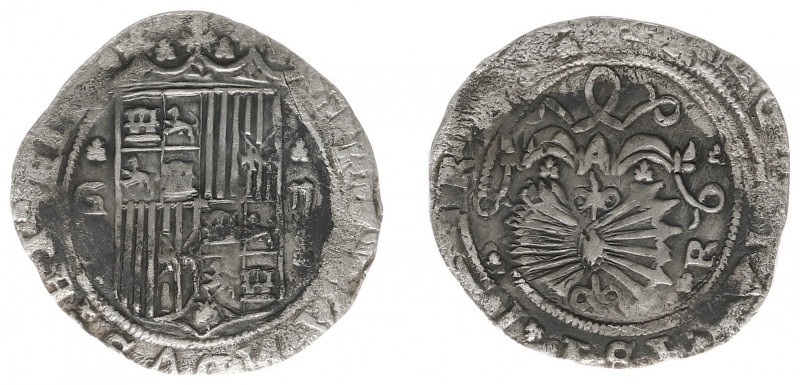 Spain - Ferdinand & Isabel (1474-1516) - 2 Reales nd., Granada (CCT200) - Obv: C...