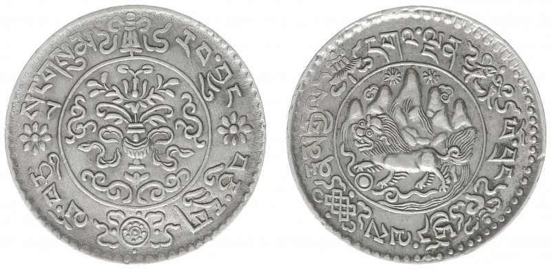 Tibet - Tibetan Authority - Tibetian Coinage - 3 Srang BE16-10 (1936), Tapchi (K...