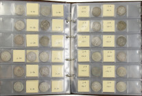 Austria - Large collection silver 20 Kreuzer pieces of Franz I as Austrian Emperor (1804-1835) in album, collected by date ánd mint, qualities avg. be...