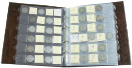 Austria - Collection silver coins Austria Franz I (1745-1765) and Maria Theresa (1740-1780) in album with 15, 17 & 20 Kreuzer pieces, qualities avg. b...