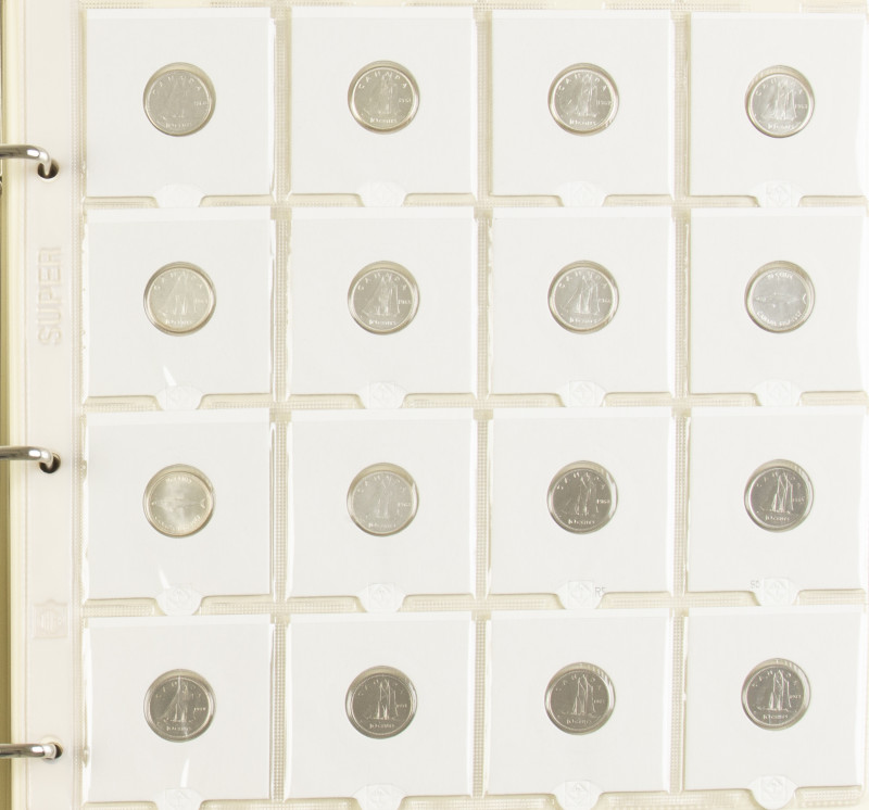 Canada - Nice 10 and 25 cents date collection of Canada a.w. many silver and nic...