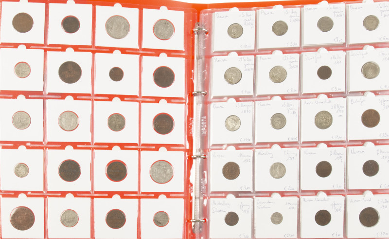 Germany - Nice collection coins of German States a.w. Frankfurt, Nassau, Prussia...