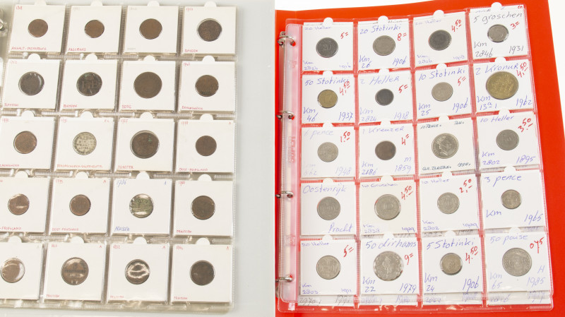 Germany - Small collection coins German States mainly copper coins, added map wi...