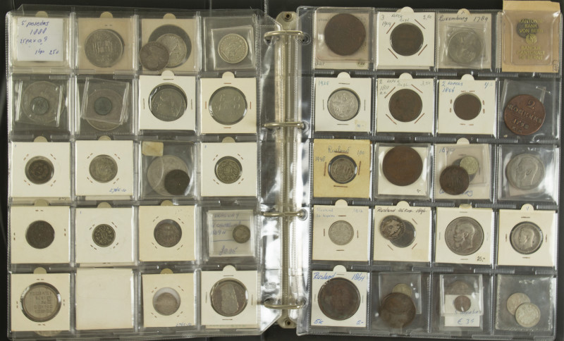 Norway - Collection world coins in album 19th and 20th cent., many silver coins ...