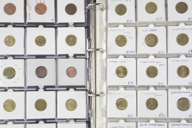 Euro's - An album with c. 79 coins, mainly Euro's (1 Eurocent up to 2 Euro), all...