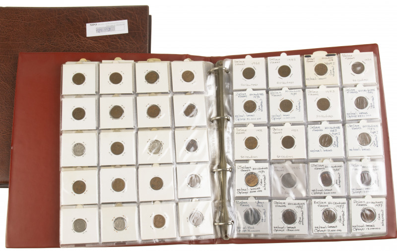 World coins - 2 albums coins USA, Bulgaria and Belgium