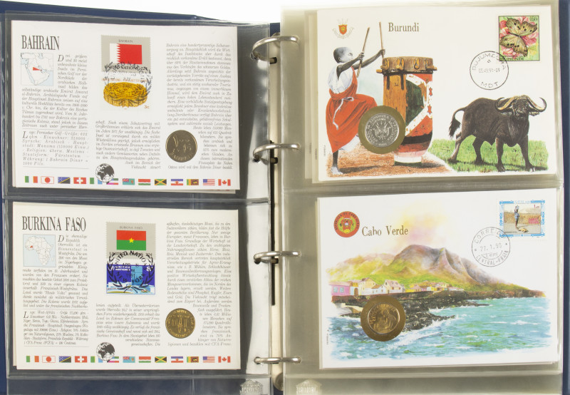 World coins - Album with coins and stamps of the world