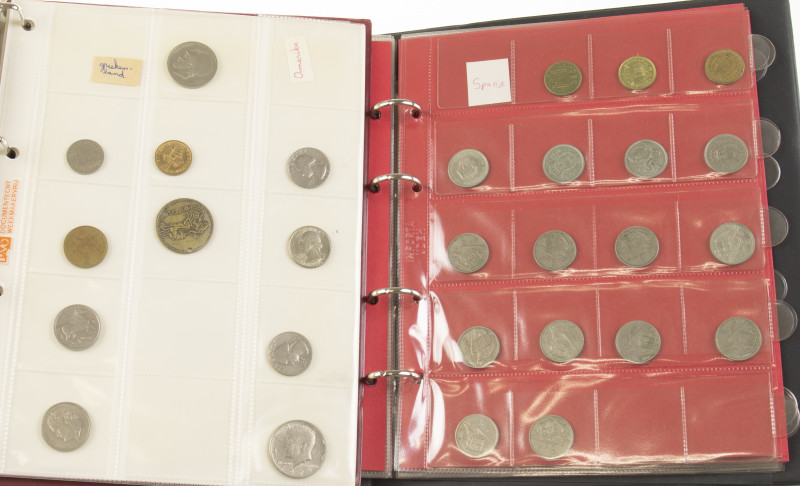 World coins - 2 albums various world coins