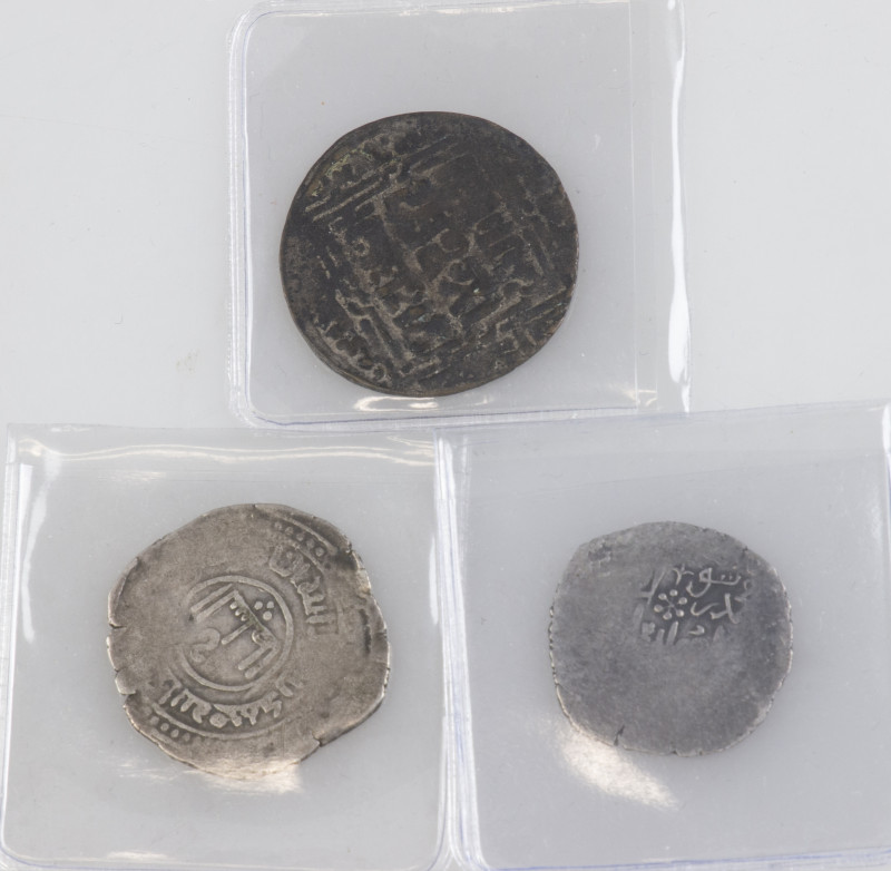 Arabian Empires - Lot with 3x AR (broad) Dirham of Khwarizmshahs, Ala al-Din Muh...