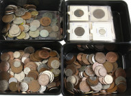 Australia - Various boxes Australian and New Zealand coins, some silver