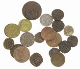 Bhutan - Lot of about 10 copper 1/2 Rupee (Deb) of the Kingdom of Bhutan