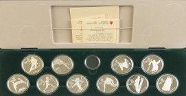 Canada - Set of 10x 20 Dollars Calgary Olympic Winter Games 1988, Proof in orig. cassette