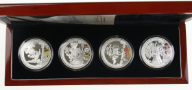 China - Cassette with 4x 10 Yuan 2008 Beijing Olympics with multicolor designs