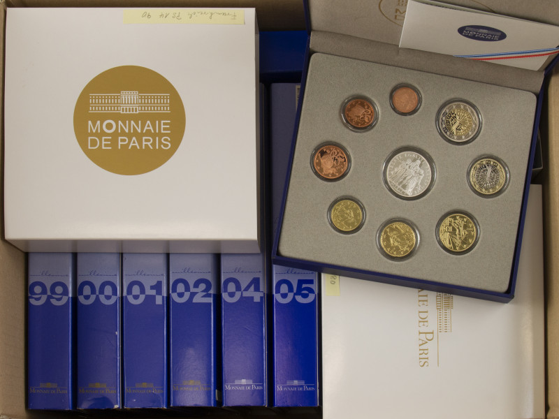 France - Lot with France Euro Proofsets 1999-2013 except 2003