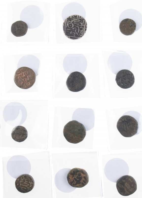 India - Lot with 12 coins of Indian Sultanates, Bahamanis of the Deccan, various...