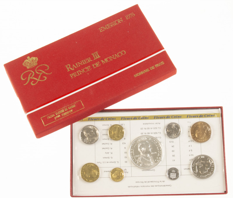 Monaco - Monaco FDC coin set 1976