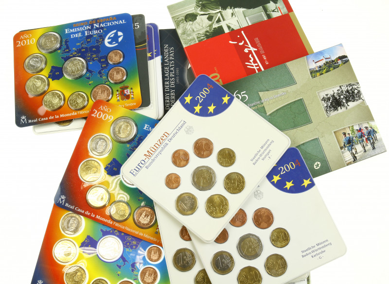 Euro's - Box filled with Euro sets a.w. 20 euro Belgium 2007, 20 euro Belgium 20...