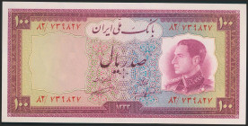 IRAN. 100 Rials. 1954 (SH 1333). National Bank. (Pick: 67). Uncirculated.