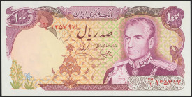 IRAN. 100 Rials. (1974ca). National Bank. Signatures: Khoshkish and Yeganeh, black security thread. (Pick: 102d). Uncirculated.