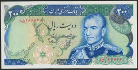 IRAN. 200 Rials. (1974ca). National Bank. Signatures: Mehran and Ansary, yellow security thread. (Pick: 103b). Uncirculated.