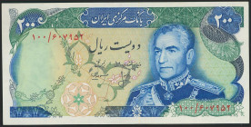 IRAN. 200 Rials. (1974ca). National Bank. Signatures: Mehran and Ansary, yellow security thread. (Pick: 103c). Minor mishandling on top left corner. U...