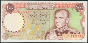 IRAN. 1000 Rials. (1974ca). National Bank. Signatures: Khoshkish and Yeganeh, black security thread. (Pick: 105d). Uncirculated.