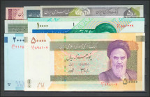 IRAN. Set of 7 banknotes of 100 Rials, 200 Rials, 500 Rials, 1000 Rials, 10000 Rials, 20000 Rials and 50000 Rials. (1985ca). (Pick: 136e, 137Ad, 140, ...