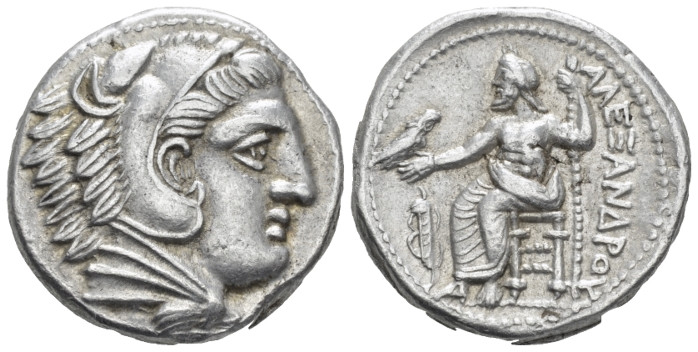 Kingdom of Macedon, Alexander III, 336 &ndash; 323 Amphipolis Tetradrachm circa ...