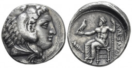 Kingdom of Macedon, Alexander III, 336 – 323 and posthmous issues Amphipolis Tetradrachm circa 336-323, AR 26.20 mm., 17.21 g.
Tetradrachm, Amphipoli...